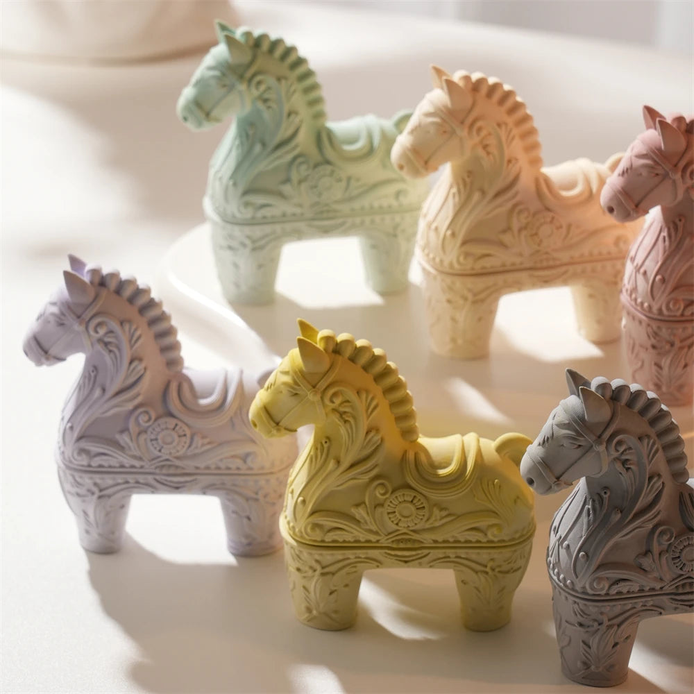 Hollow Horse Silicone Candle Mold for Vessel Holders