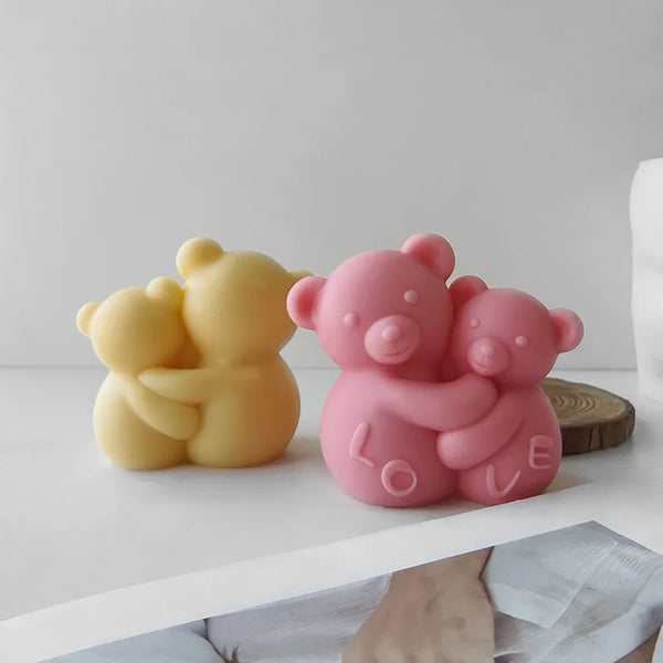 3D Love Bear Aroma Candle Silicone Mold