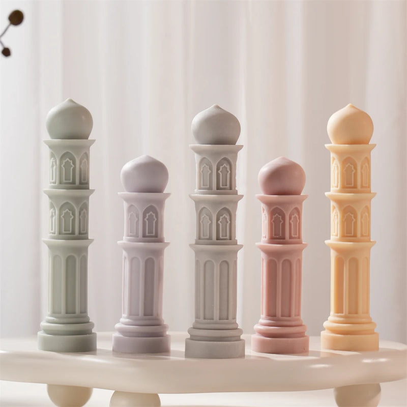 Ramadan Kareem Pillar Silicone Candle Mold