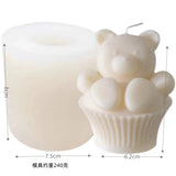 Cupcake Bear Silicone Candle Mold