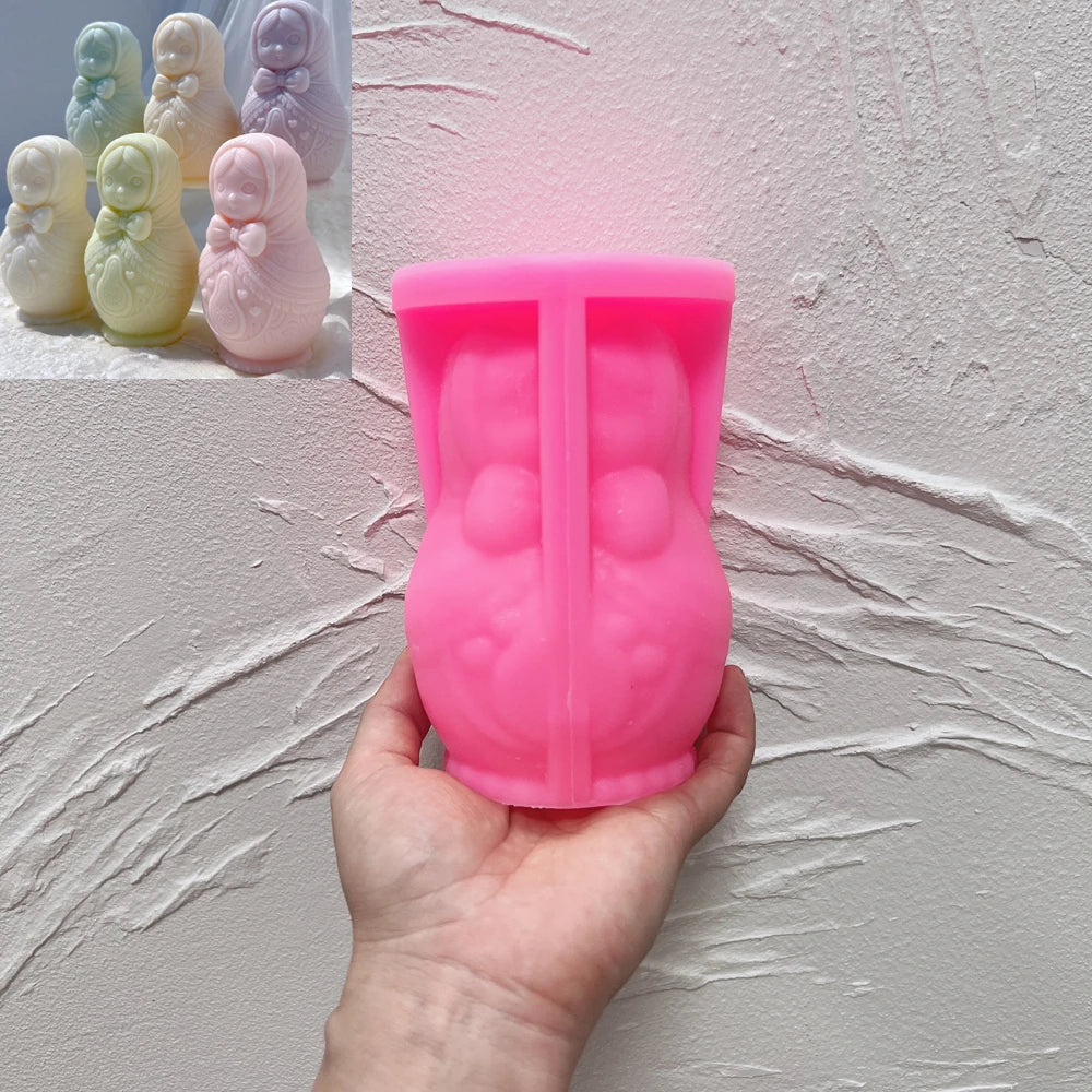 Matryoshka Russian Doll Silicone Candle Mold