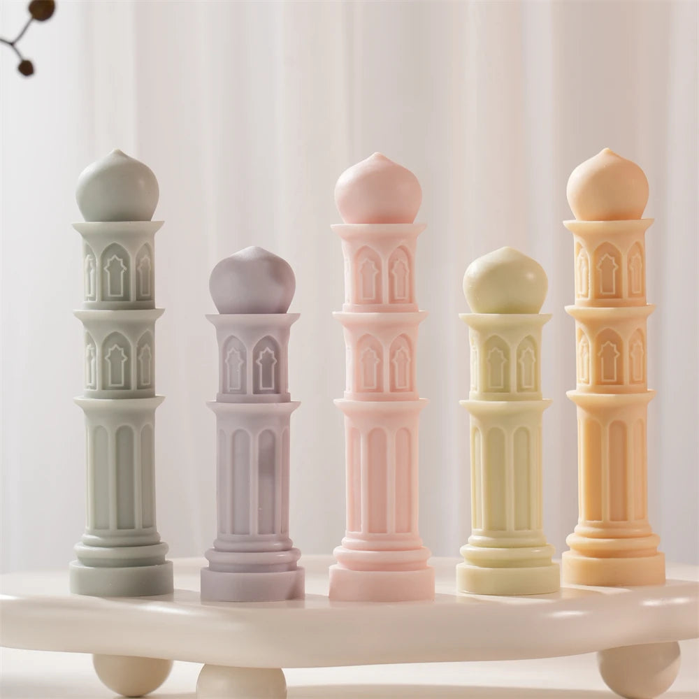 Ramadan Kareem Pillar Silicone Candle Mold