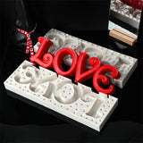 Large Size Love Letters Candle Mold Valentine's Day Decor DIY