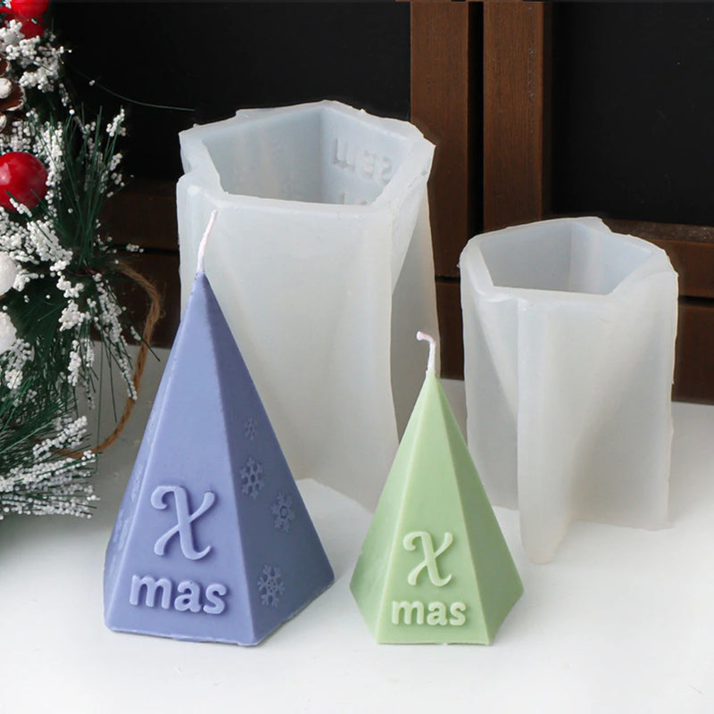 New Creative Christmas Tree Candle Silicone Mold