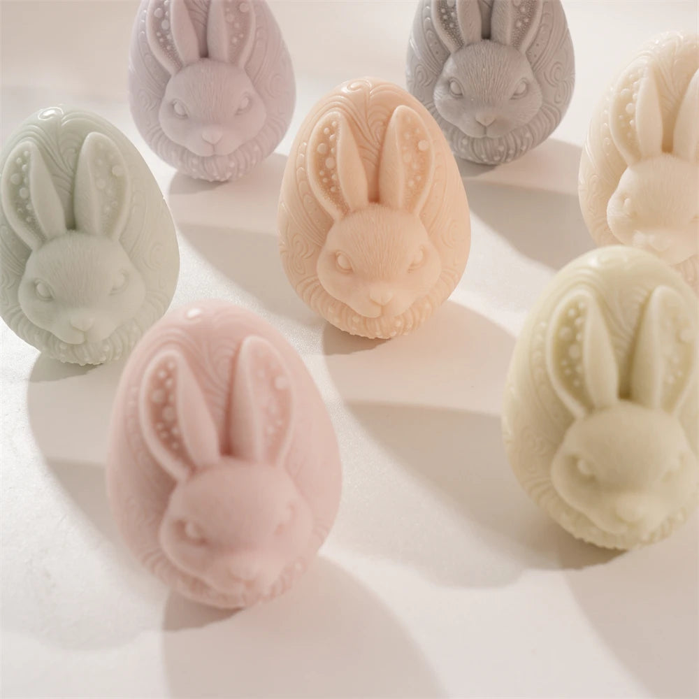 Easter Egg Rabbit Candle Silicone Mold DIY Craft