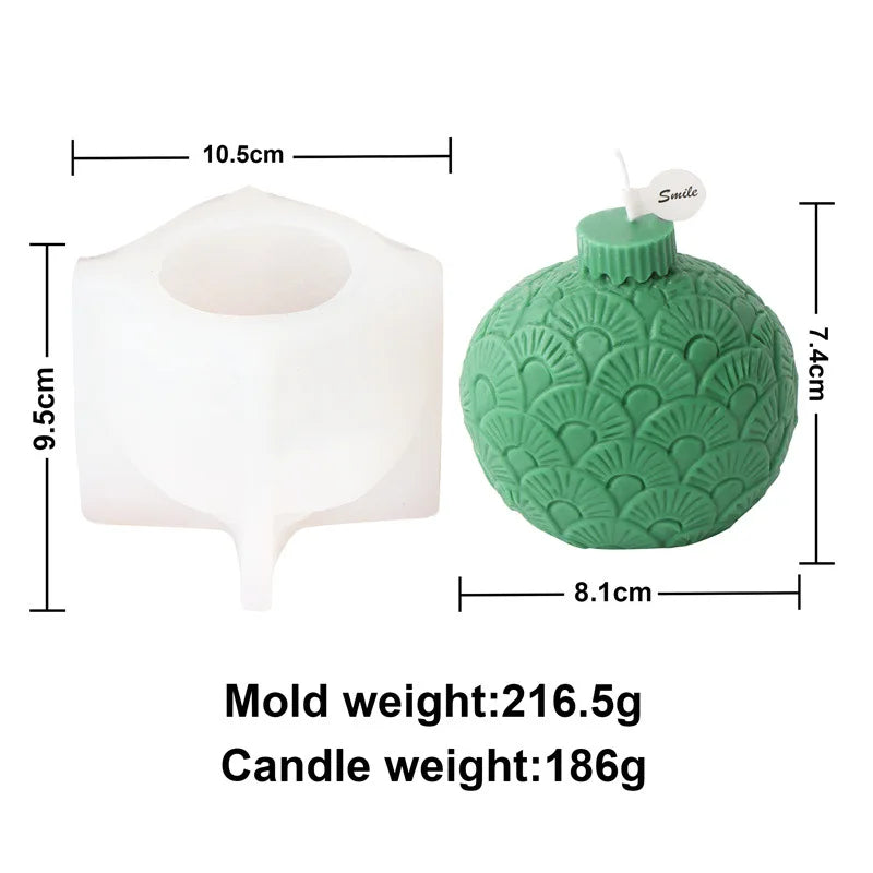 Festive Christmas Bauble Candle Molds