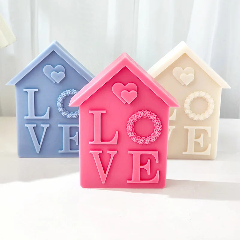 5.39INCH Love House Candle Mold