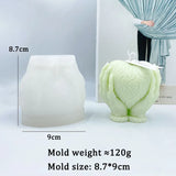 Rose Heart Shaped Candle Mold Silicone