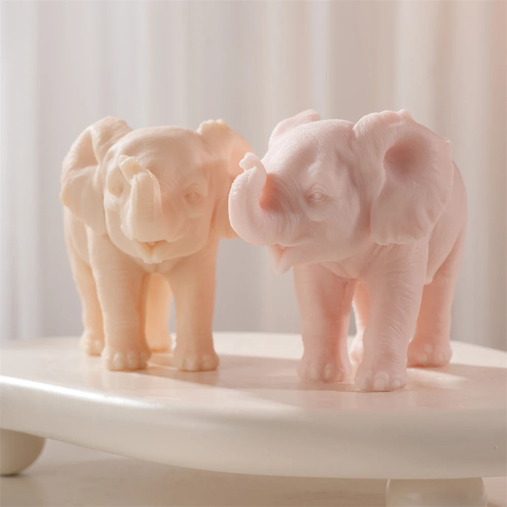 Walking Elephant Candle Mold