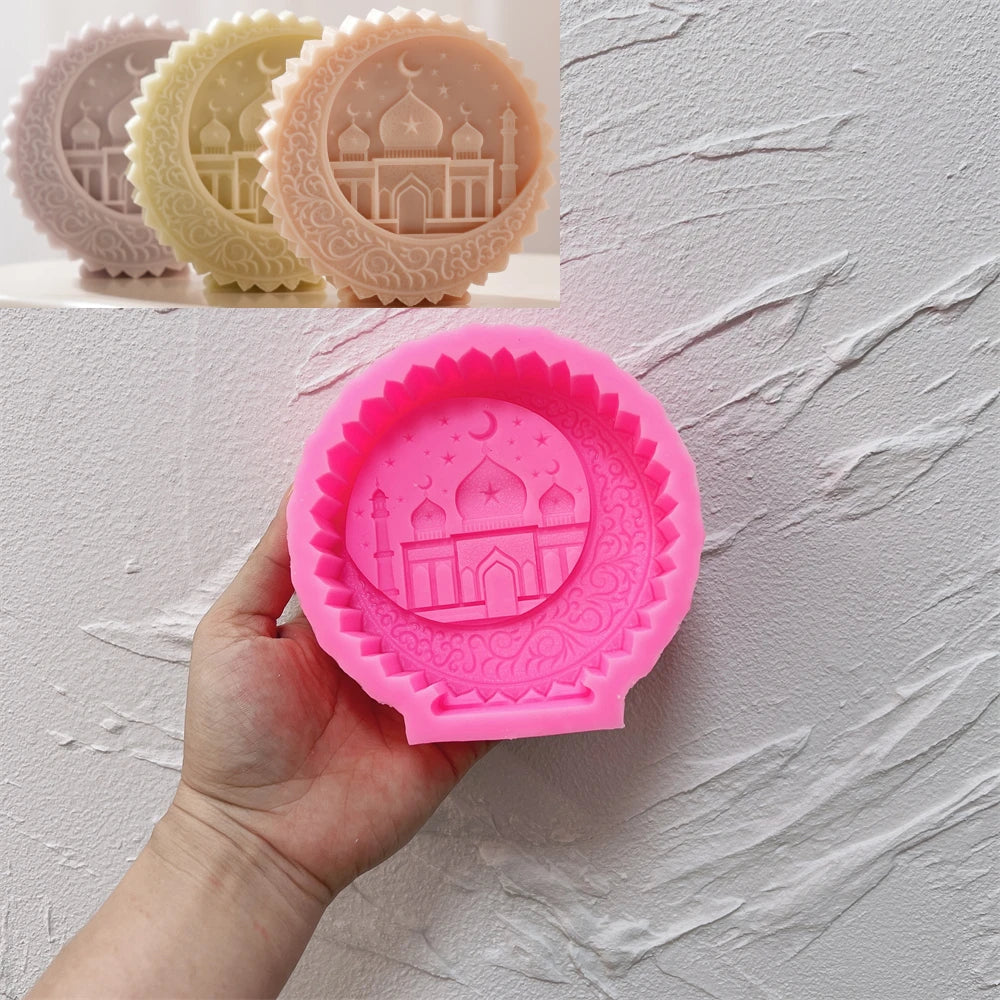 Ramadan Moon Star Silicone Candle Mold for Eid Decor