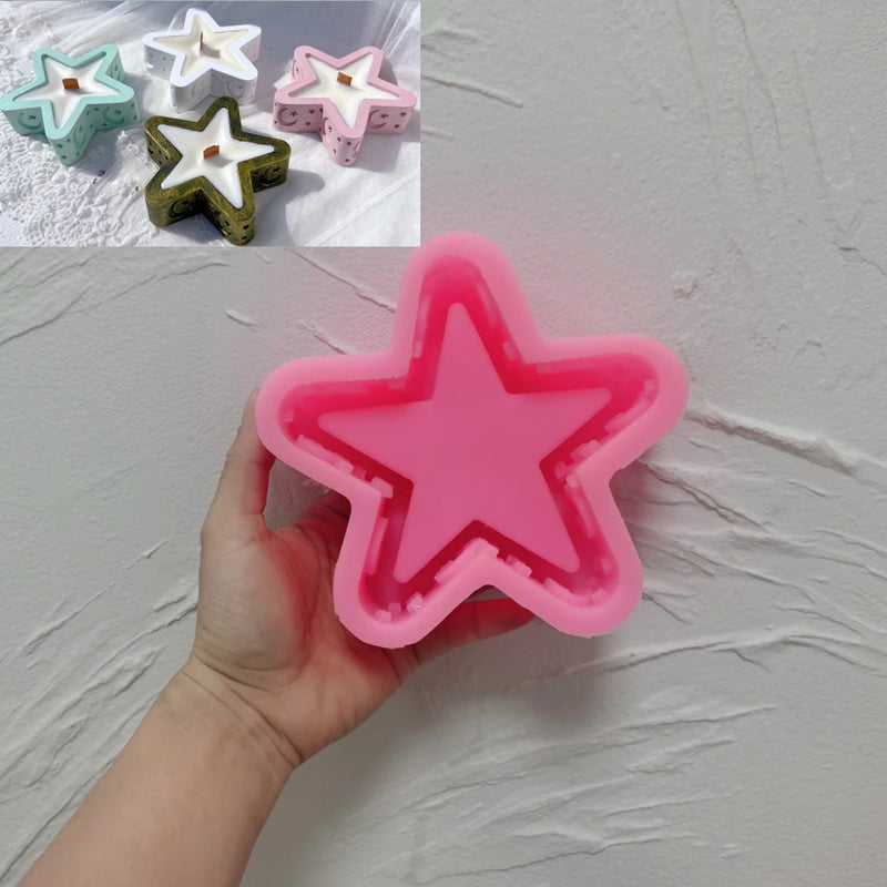 Eid Mubarak Candle Vessel Mold - Moon & Star