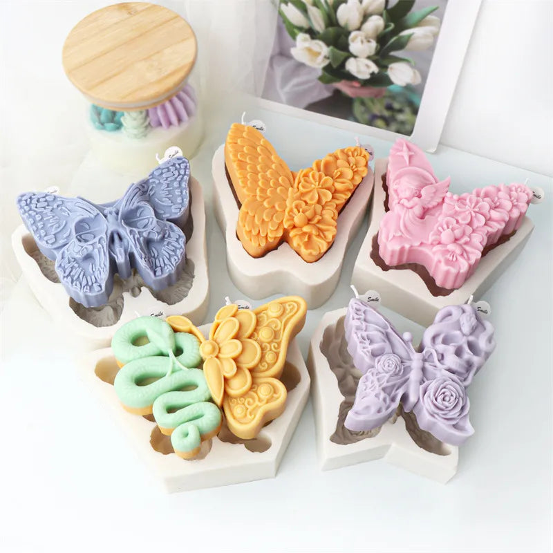 Unique Butterfly Candle Molds Silicone