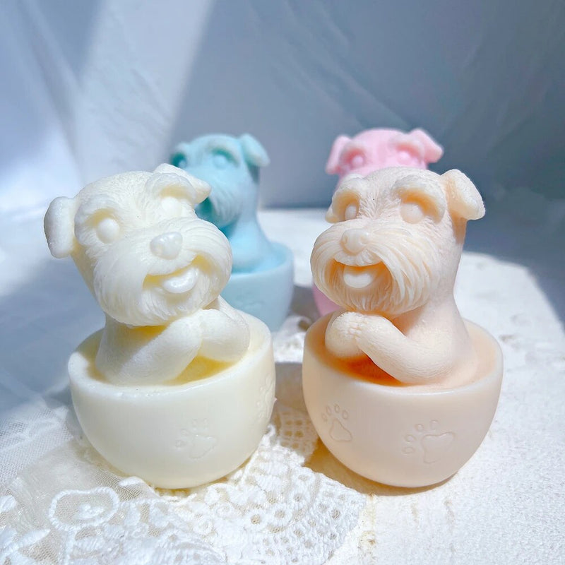 Cute Cup Dog Candle Silicone Mold