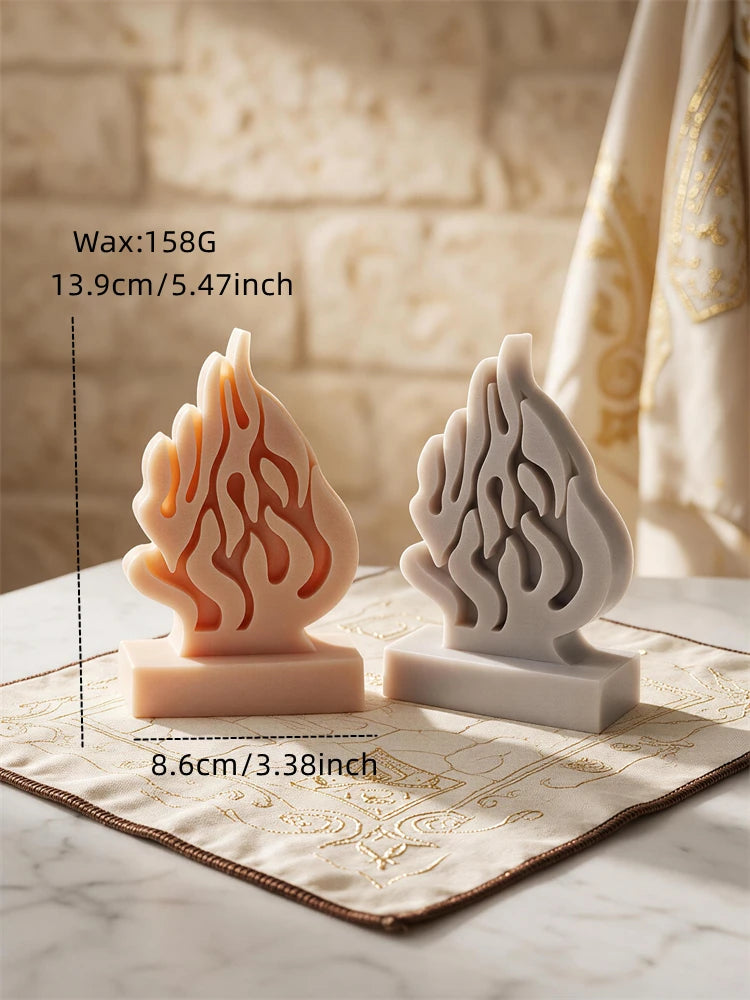 HaEsh Sheli candle showing 13.9 cm height and 8.6 cm width