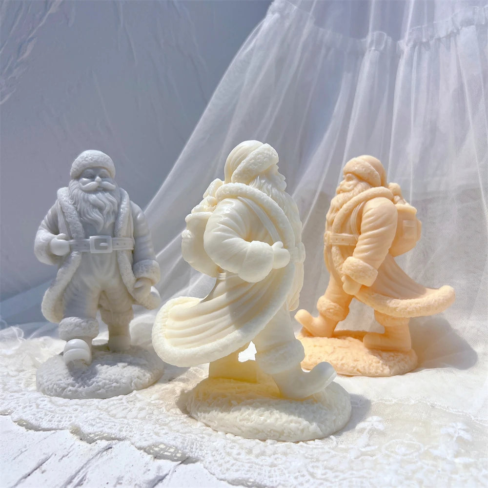 Walking Santa Claus Candle Mold