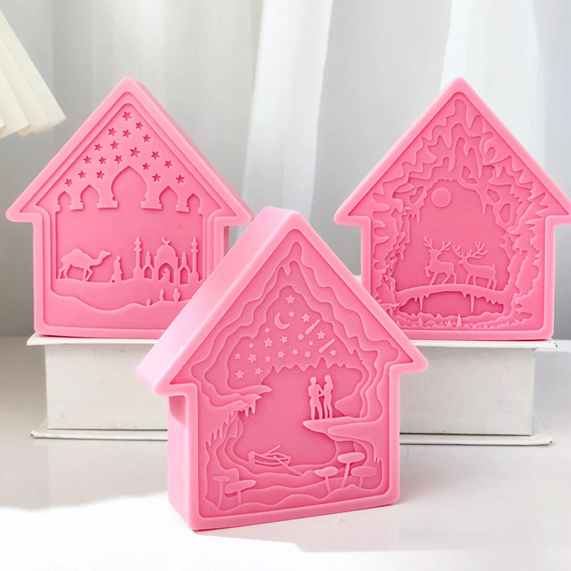 House Shape Silicone Candle Mold