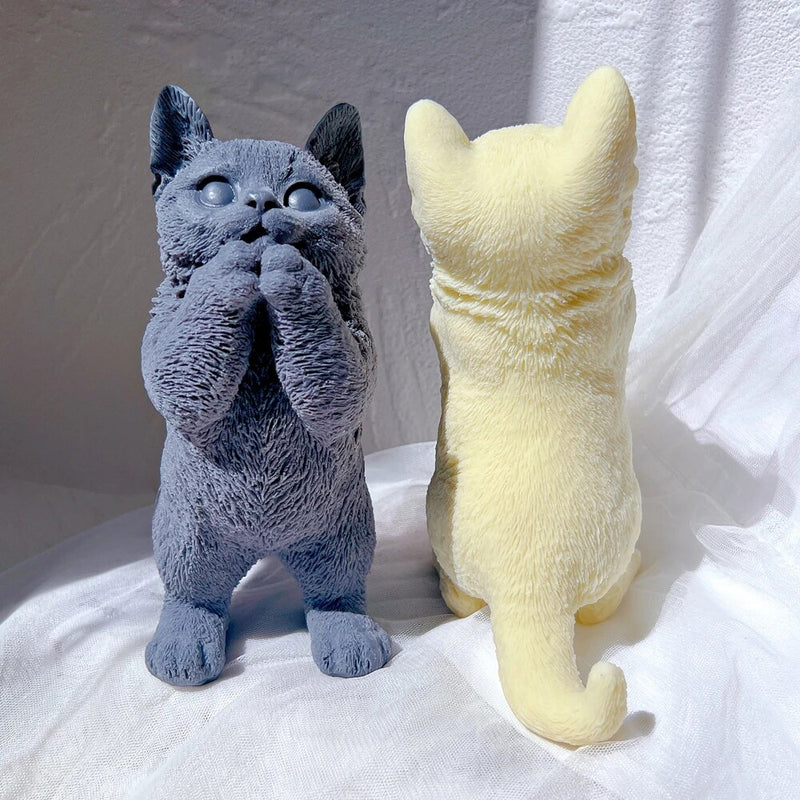 Standing Cat Candle Silicone Mold
