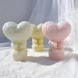 Teddy Bear in Heart Balloon Candle Mold