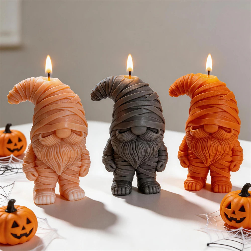Halloween Mummy Gnome Silicone Candle Mold