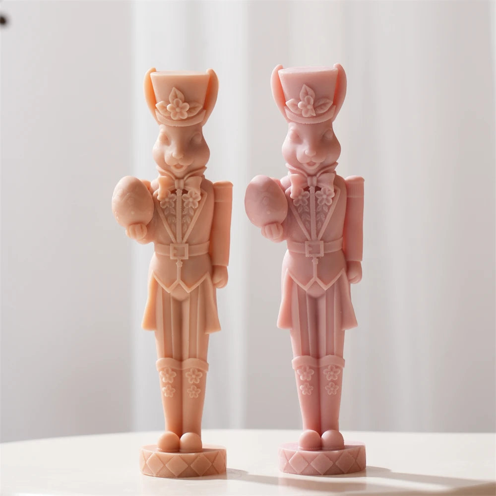 3D Nutcracker Bunny Silicone Candle Mold