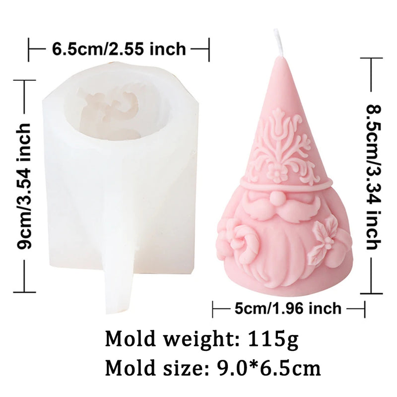 Christmas Santa Claus Candle Silicone Mold - 8 Styles