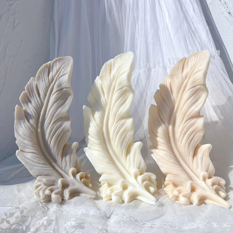 Feather Decorative Silicone Candle Mold