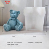 Bowtie Bear Family Candle Mold