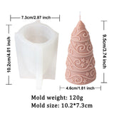 Star Flower Relief Pattern Cone-shaped Christmas Tree Candle Mold