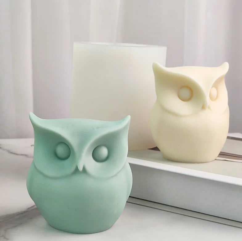 Cute Owl Candle Mold