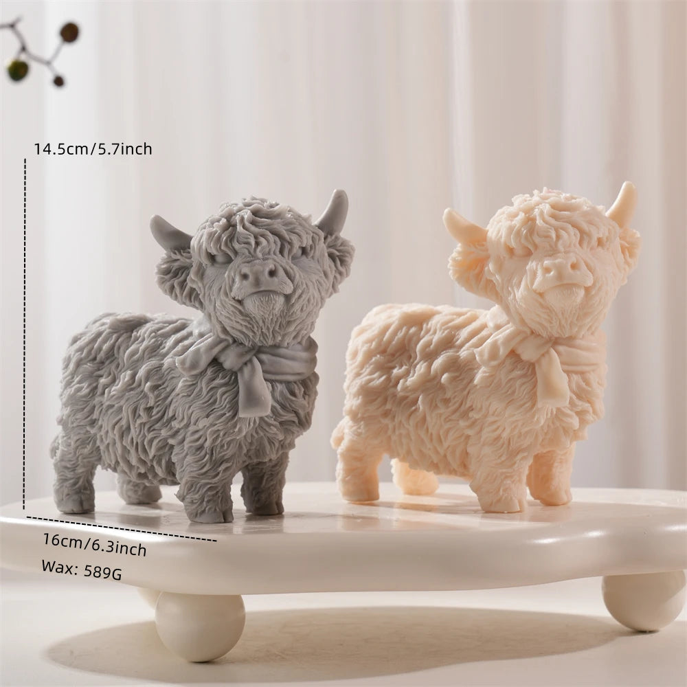 Highland Cattle Cow Silicone Candle Mold