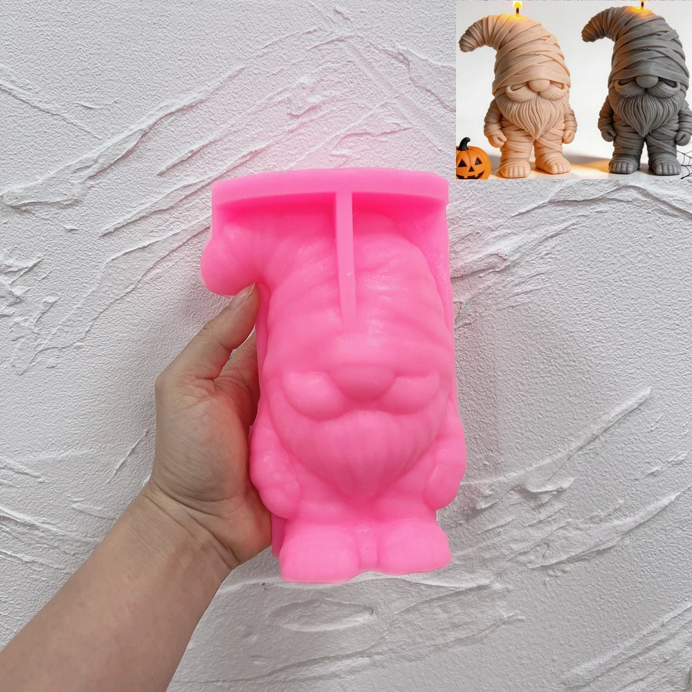 Halloween Mummy Gnome Silicone Candle Mold