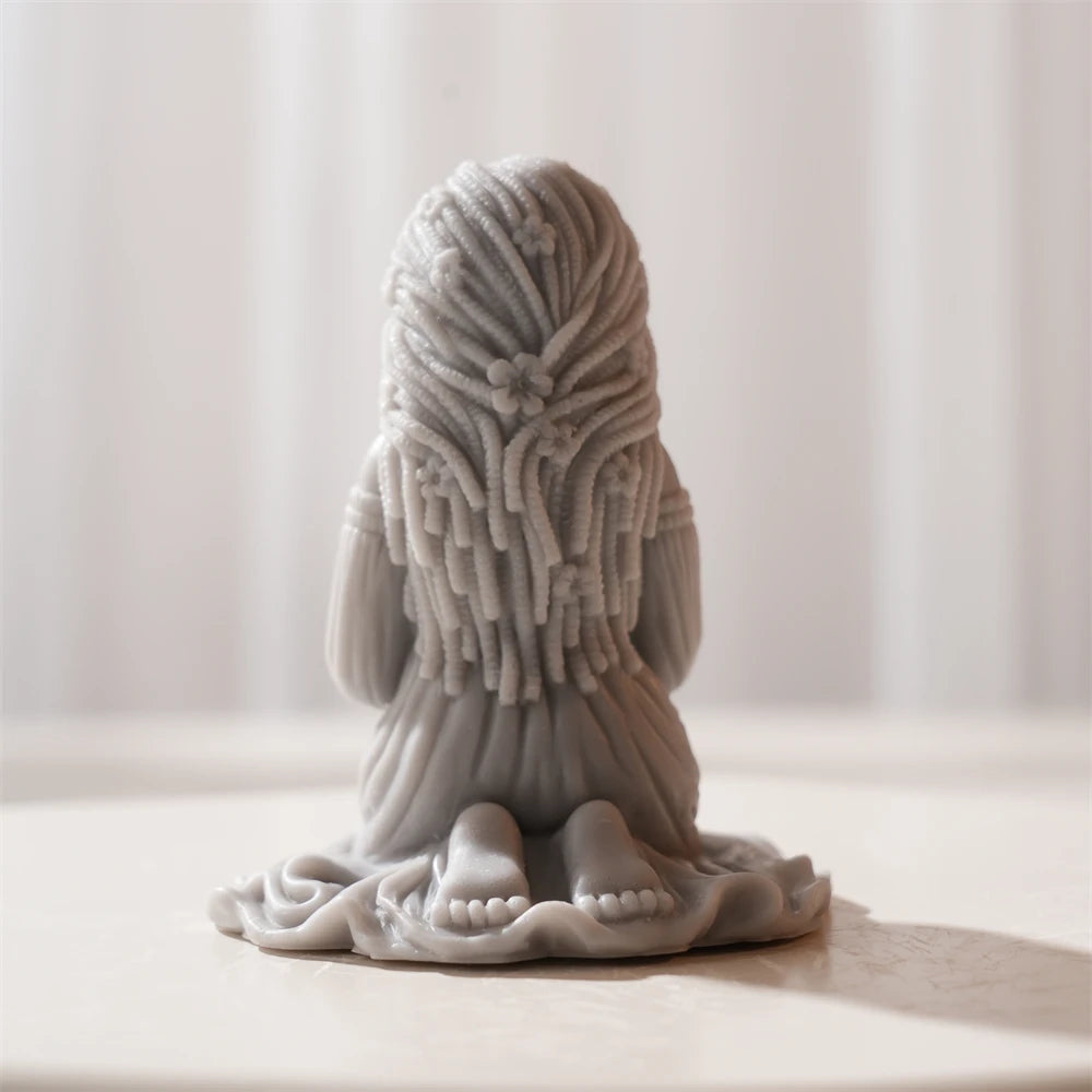 Prayer Women Statue Candle Silicone Mold for Wax