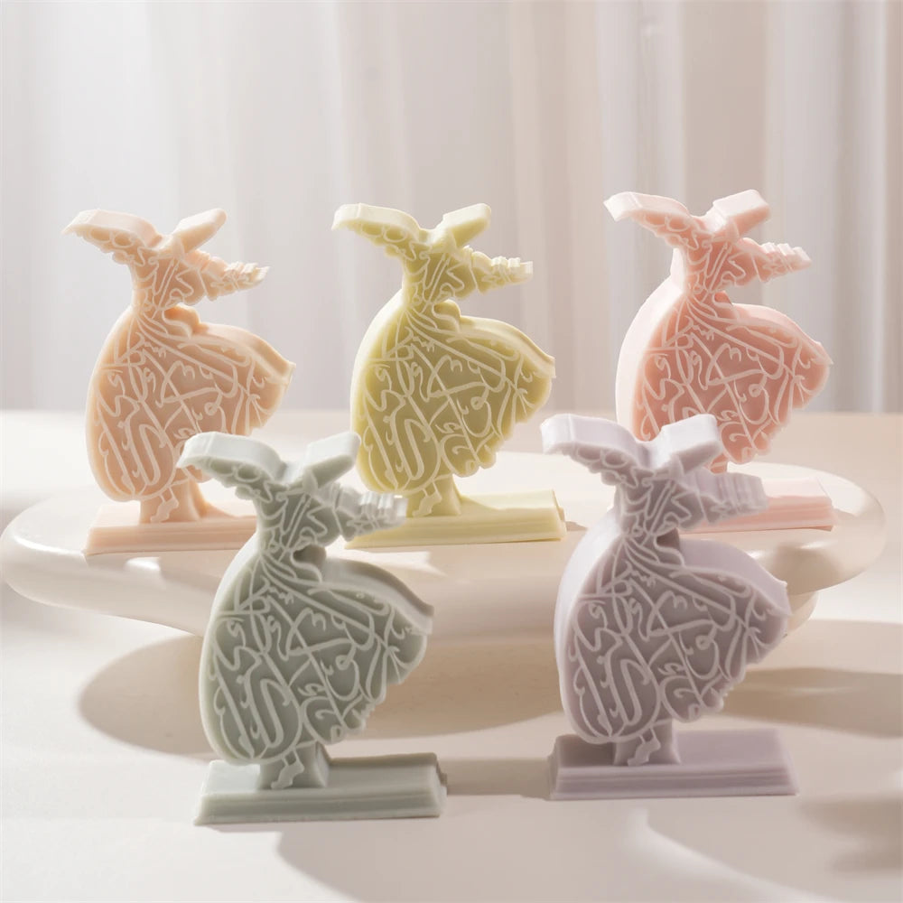 Whirling Dervish Silicone Candle Mold for Ramadan Decor