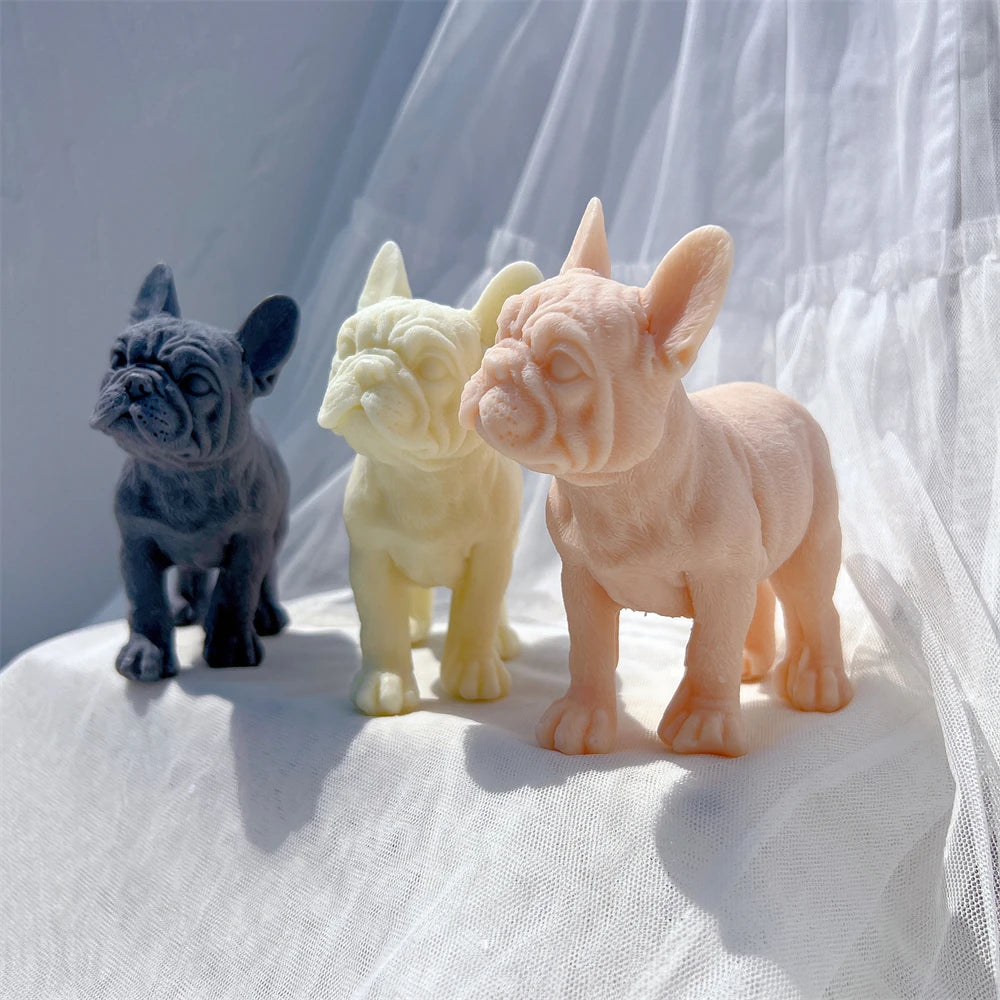 Standing French Bulldog Puppy Candle Mold