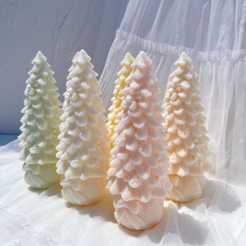 Bowknot Christmas Tree Silicone Candle Mold