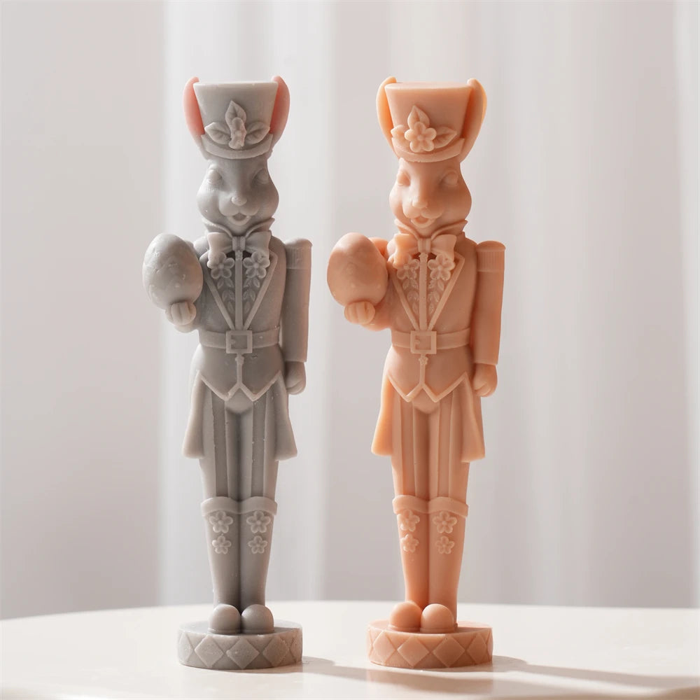 3D Nutcracker Bunny Silicone Candle Mold