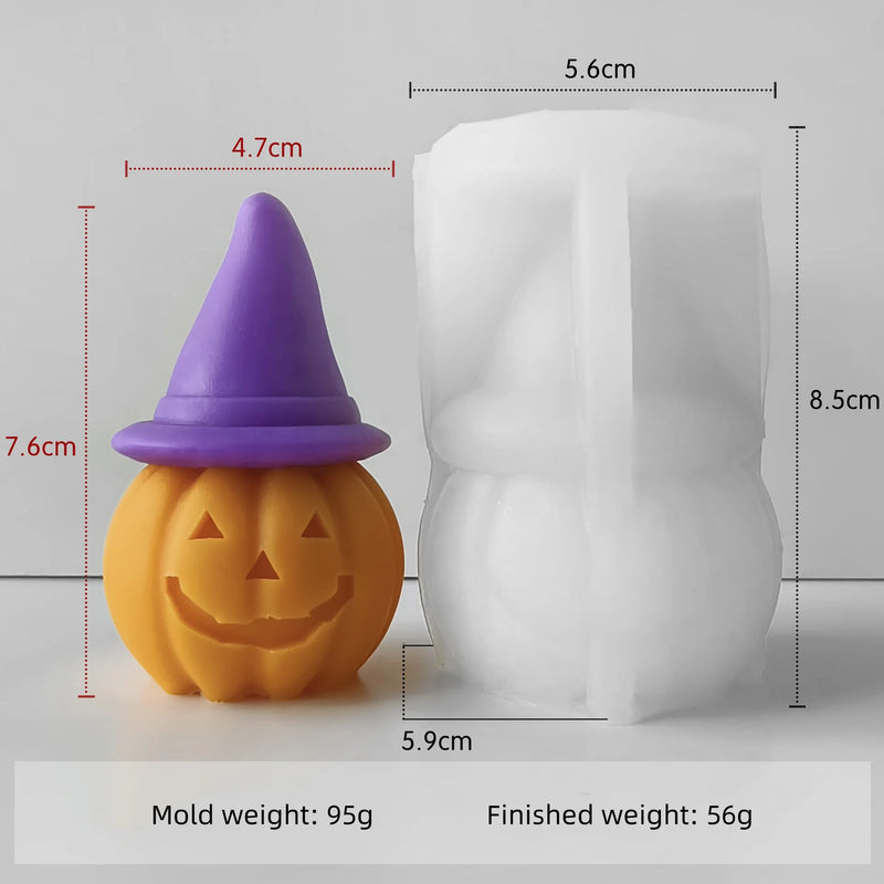 Halloween Witch Hat Pumpkin Silicone Mold