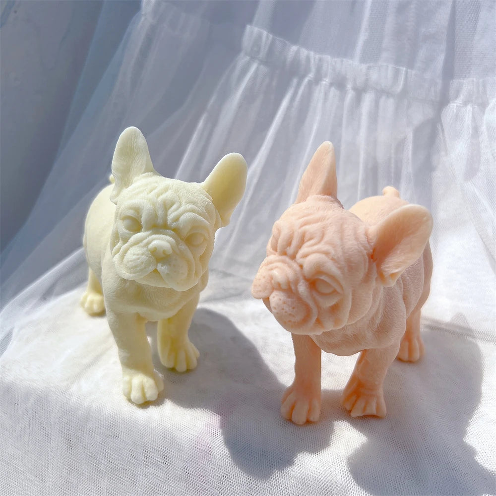 Standing French Bulldog Puppy Candle Mold