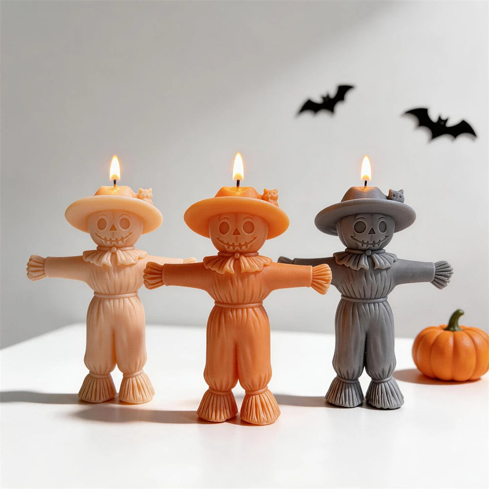 Halloween Scarecrow Silicone Candle Mold for Seasonal Decor