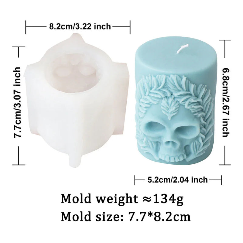 DIY Skull Candle Mold for Halloween Decor