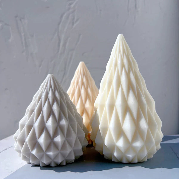 Diamond Cone Candle Mold