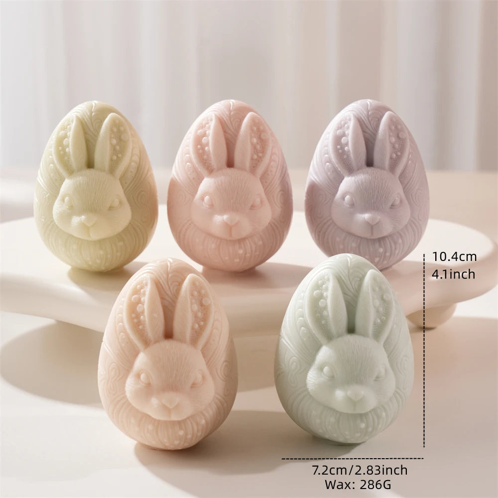 Easter Egg Rabbit Candle Silicone Mold DIY Craft