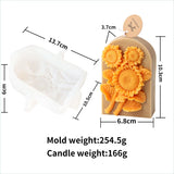 3D Flower Shape Scented Candle Silicone Mold