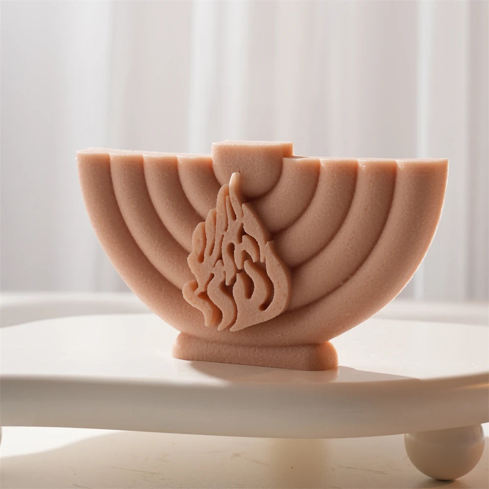 Chanukah Menorah Candle Silicone Mold for Hanukkah