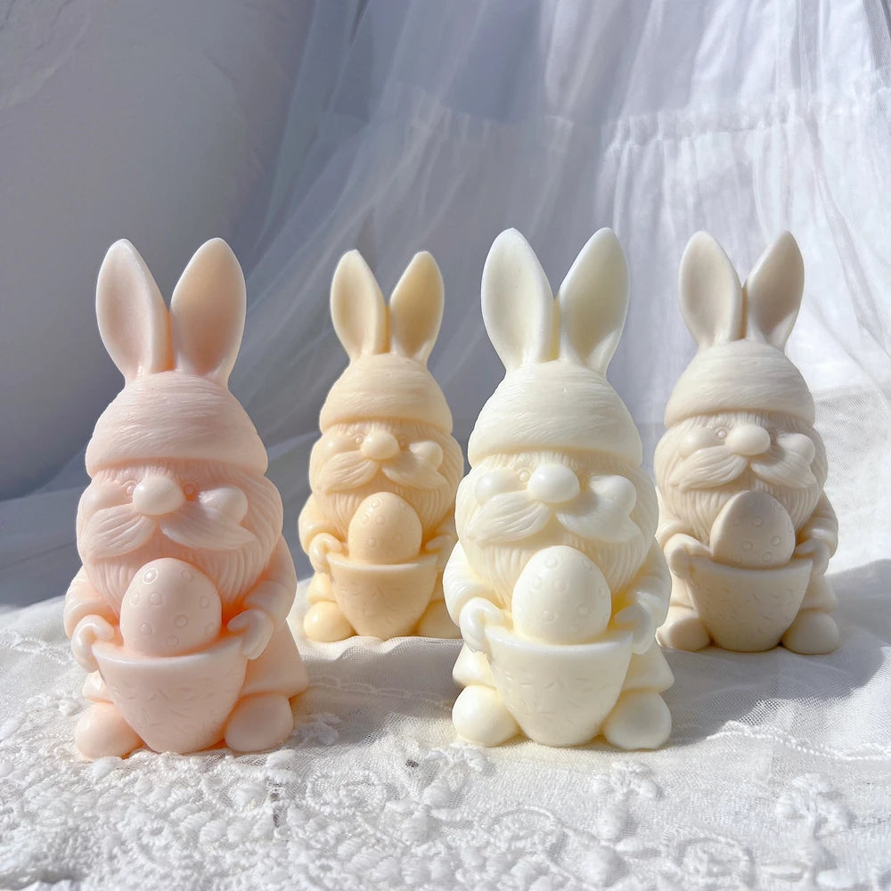 Easter Bunny Silicone Candle Mold - 3D Rabbit Wax Molds