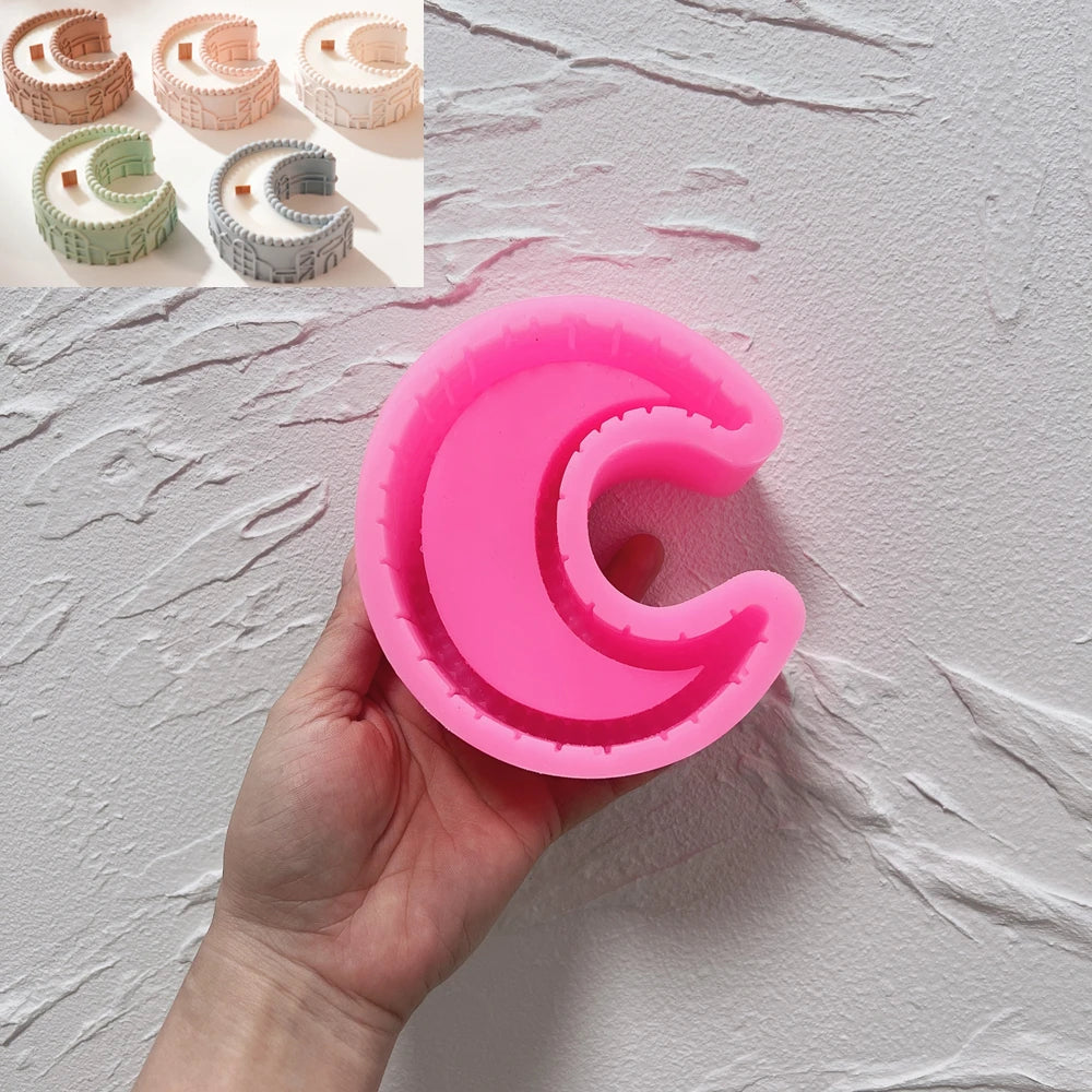 Star & Moon Ramadan Candle Jar Silicone Mold