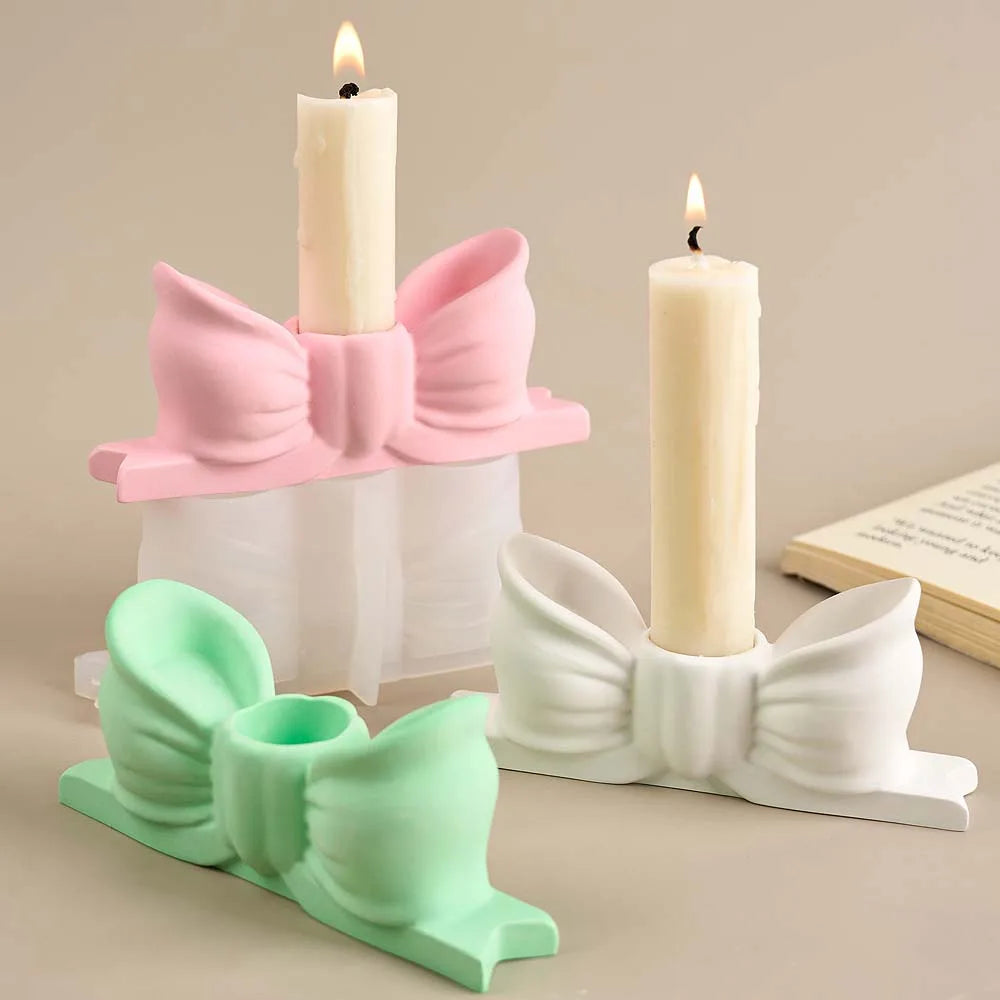 Bow Candle Holder Silicone Mold