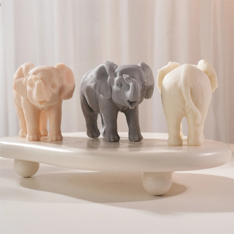 Walking Elephant Candle Mold