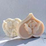 Cherished Baby Feet in Hands Candle Mold
