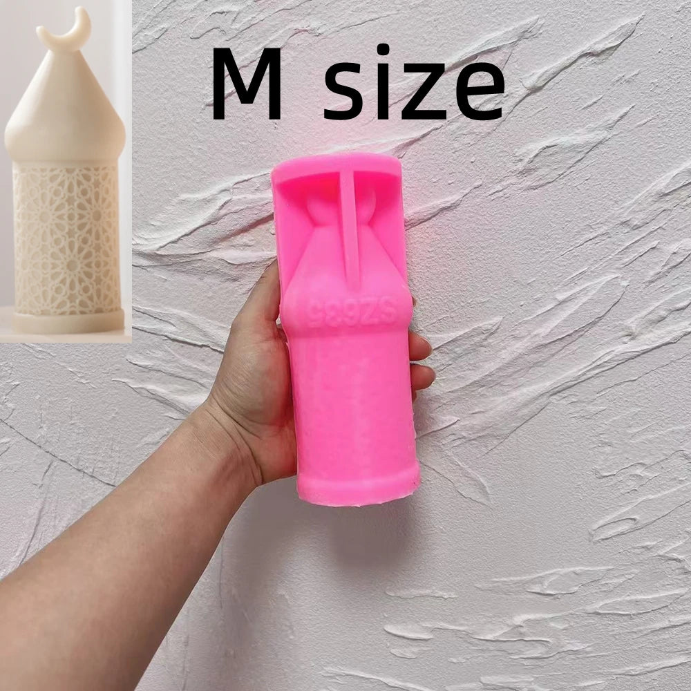 Ramadan Kareem Moon Pillar Candle Silicone Mold